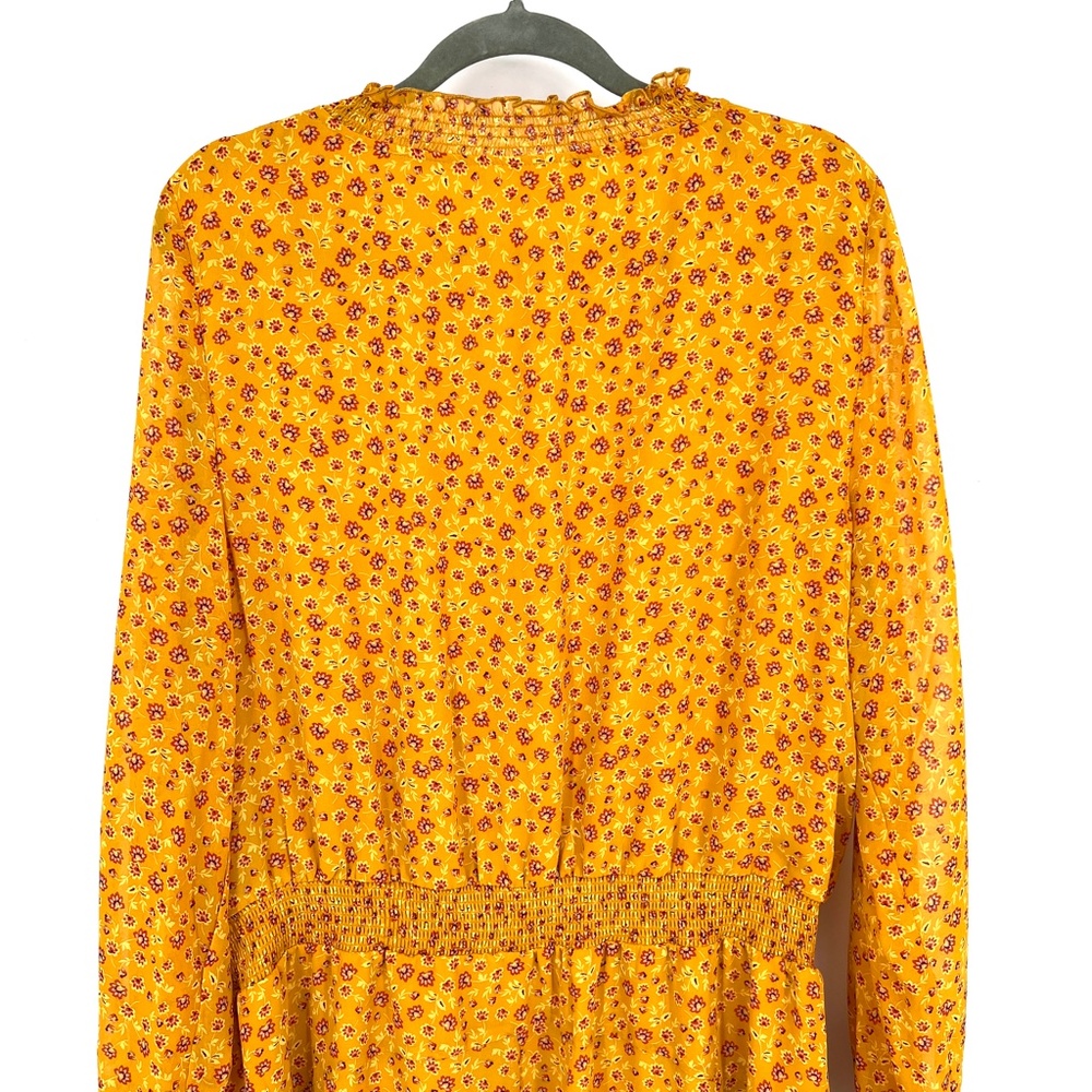 🚫SOLD!NWOT |•TIME AND TRU•| Pretty Boho Asymmetrical Floral Dress - Picture 4 of 9
